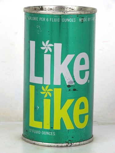 1966 Like Like Soda (7up) Des Moines Iowa 12oz Juice Top Can 