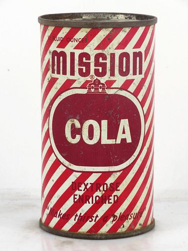 1955 Mission Cola Los Angeles California 12oz Flat Top Can 