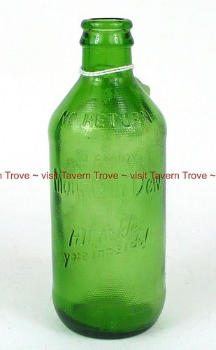 1966 Mountain Dew Stubby No Deposit ND/NR 10oz Embossed Bottle 