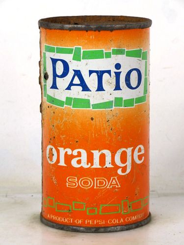 1959 Patio Orange Soda Pepsi 12oz Flat Top Can 