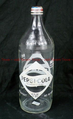1967 Pepsi-Cola 32oz One Quart ACL Bottle 