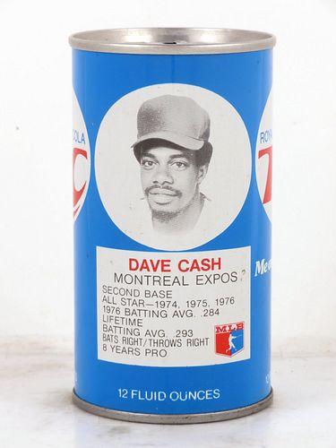 1977 Royal Crown RC Cola Dave Cash Expos Baseball Detroit Michigan 12oz Ring Top Can 