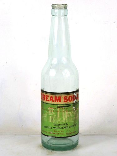 1925 Security Wholesale Cream Soda Glendale Beverage St. Paul Minnesota 12oz Bottle 