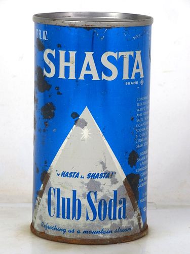 1963 Shasta Club Soda San Francisco 12oz Flat Top Can 