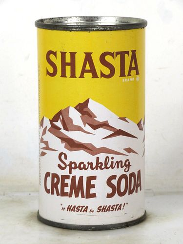 1958 Shasta Creme Soda San Francisco California 12oz Flat Top Can 