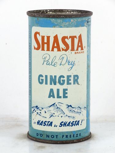1960 Shasta Ginger Ale San Francisco California 10oz Flat Top Can 