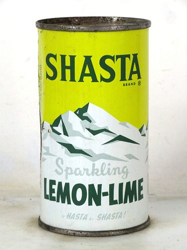 1960 Shasta Lemon Lime Soda San Francisco California 12oz Flat Top Can 
