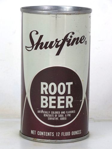 1968 Shurfine Root Beer Northlake Illinois 12oz Juice Top Can 