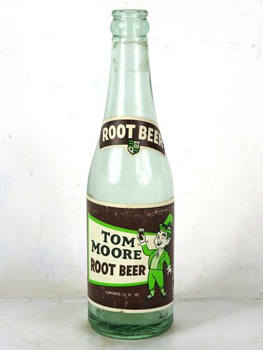 1951 Tom Moore Root Beer Minneapolis Minnesota 12oz Bottle 