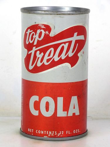 1968 Top Treat Cola Chicago Illinois 12oz Juice Top Can 