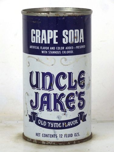 1967 Uncle Jake's Grape Soda McCoy St. Paul Minnesota 12oz Flat Top Can 