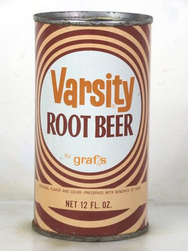 1967 Varsity Root Beer Milwaukee Wisconsin 12oz Juice Top Can 