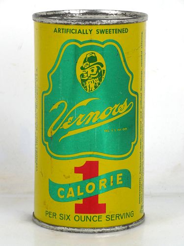 1963 Vernors 1 Calorie Soda V1 Detroit Michigan 12oz Bank Top Can 