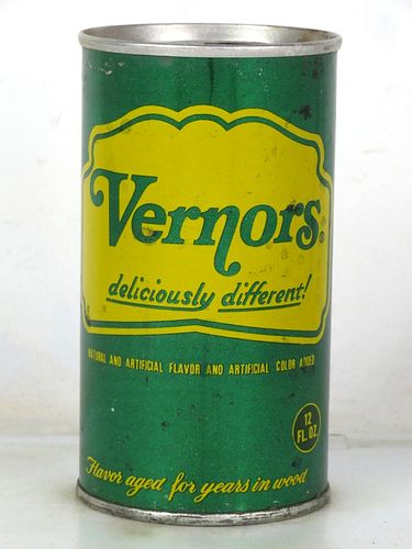 1969 Vernors Soda Detroit Michigan 12oz Ring Top Can 