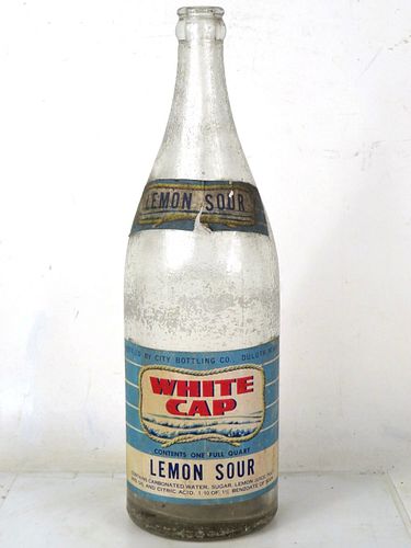 1951 White Cap Lemon Sour Duluth Minnesota 24oz Bottle 