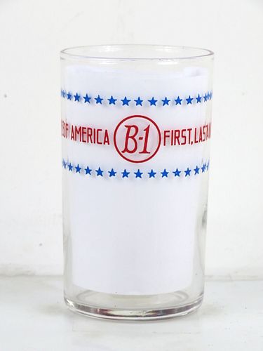 1944 B-1 "First Last and Always" 4 Inch Tall ACL Drinking Glass 