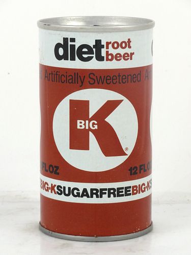 1972 Big K Diet Root Beer Cincinnati Ohio 12oz Ring Top Can 