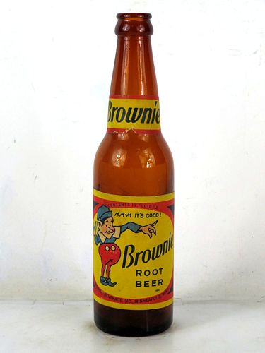 1940 Brownie Root Beer Minneapolis Minnesota 12oz Bottle 