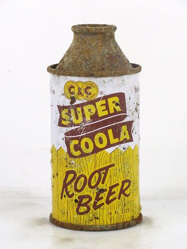 1959 C&C Cantrell & Cochrane Root Beer 6oz Cone Top Can 