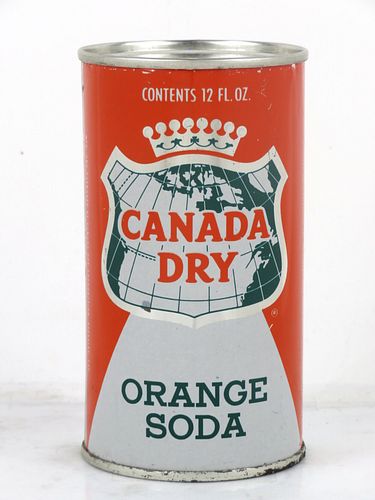 1963 Canada Dry Orange Soda (SnClâ‚‚) Berkeley California 12oz Flat Top Can 