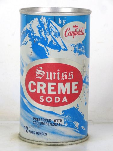 1968 Canfield's Swiss Creme Soda Chicago 12oz Ring Top Can 