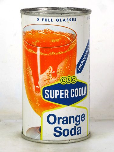 1962 Cantrell & Cochrane C&C Orange Soda V2 Los Angeles California 12oz Flat Top Can 