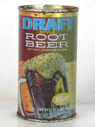 1968 Cott Draft Root Beer Braddock Pennsylvania 12oz Juice Top Can 