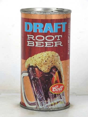 1968 Cott Draft Root Beer Toronto Canada 10oz Flat Top Can 