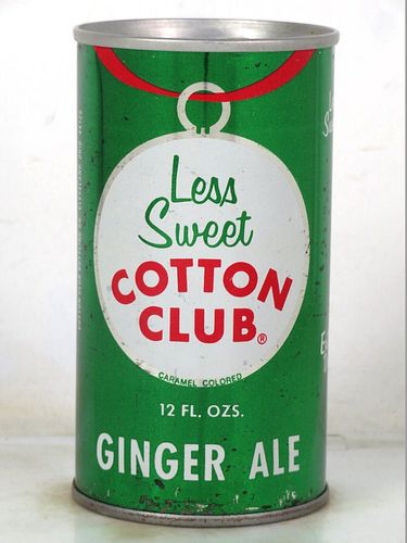 1972 Cotton Club Ginger Ale Cleveland Ohio 12oz Ring Top Can 