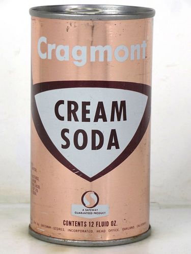 1967 Cragmont Creme Soda Oakland California 12oz Juice Top Can 