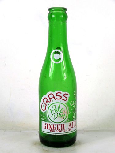 1950 Crass Pale Dry Ginger Ale Richmond Virginia 7oz ACL Bottle 