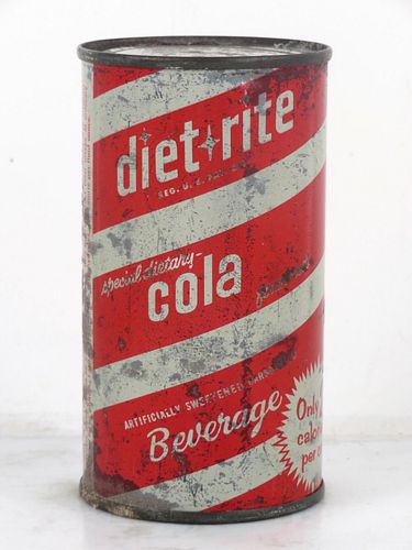 1957 Diet Rite Cola Fort Worth Texas 12oz Flat Top Can 