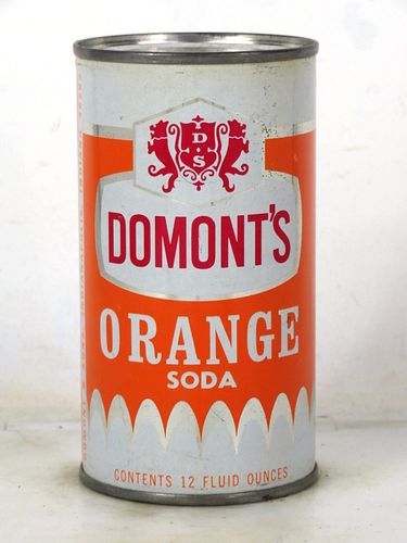 1967 Domont's Orange Soda Indianapolis Indiana 12oz Flat Top Can 