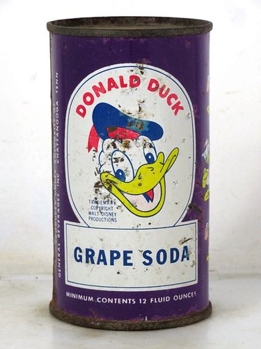 1956 Donald Duck Grape Soda St. Paul Minnesota 12oz Flat Top Can 