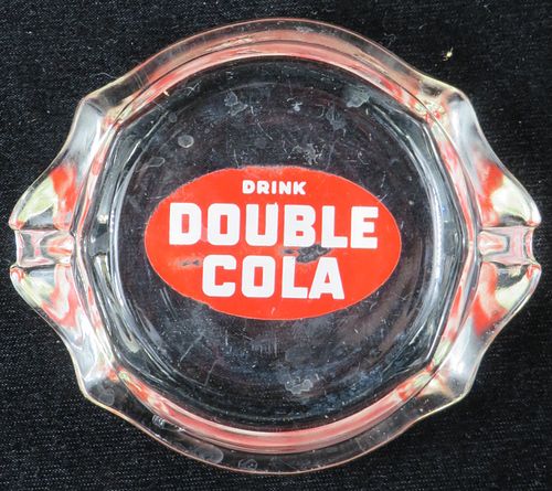1950 Double Cola Ashtray Chattanooga Tennessee Glass Ashtray 