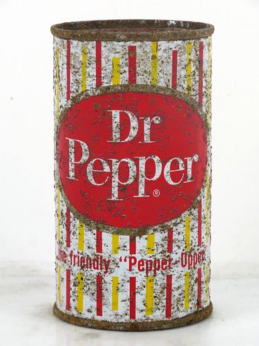 1960 Dr. Pepper (full stripes) Dallas Texas 12oz Flat Top Can 