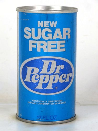 1972 Dr. Pepper Sugar Free Norfolk Nebraska 12oz Ring Top Can 