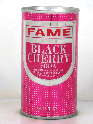 1972 Fame Black Cherry Soda Dayton Ohio 12oz Ring Top Can 