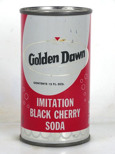 1962 Golden Dawn Black Cherry Soda 12oz Flat Top Can Aurora Ohio 