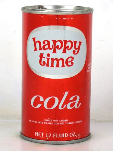 1967 Happy Time Cola Boise Idaho 12oz Flat Top Can 