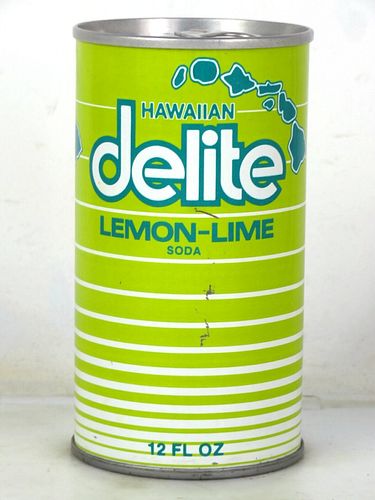 1973 Hawaiian Delite Lemon Lime Soda Honolulu 12oz Ring Top Can 