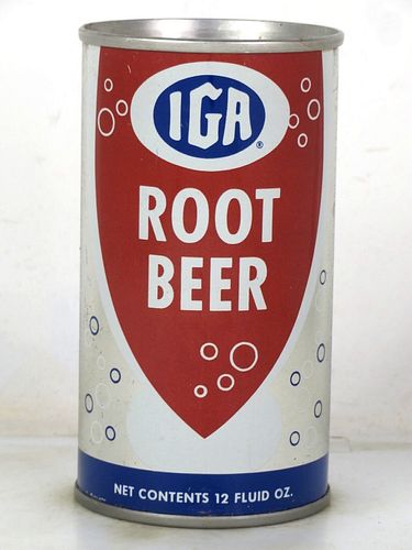 1968 IGA Root Beer Chicago Illinois 12oz Ring Top Can 