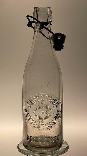 1900 Jamestown Bottling Co. Blob Top New York 12oz Embossed Bottle 