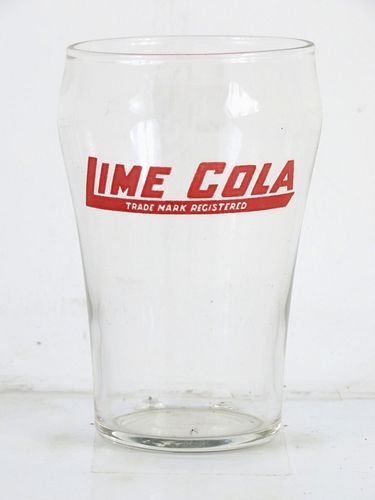 1960 Lime Cola Selma Alabama 4 Inch Tall ACL Drinking Glass 