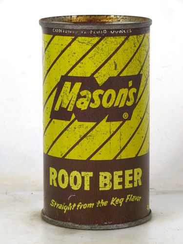 1954 Mason's Root Beer Detroit Michigan 12oz Flat Top Can 