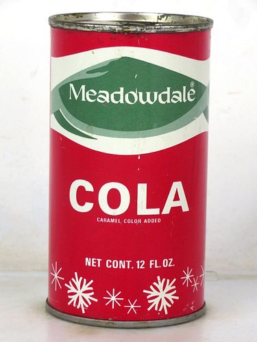 1984 Meadowdale Cola Denton Texas (lid) 12oz Flat Top Can 