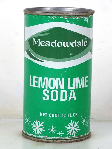 1967 Meadowdale Lemon Lime Soda Detroit Michigan 12oz Flat Top Can 