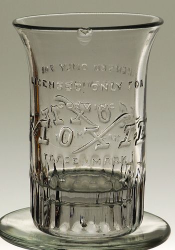 1890 Moxie 4 Inch Tall Embossed Drinking Glass 