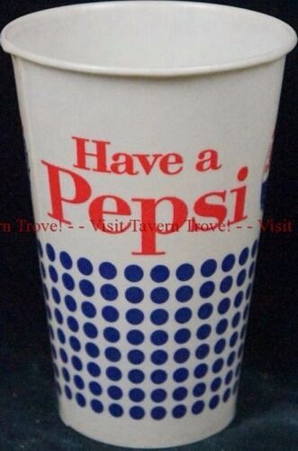 1955 Pepsi Cola "Have A Pepsi" Lily Wax Cup 12oz 