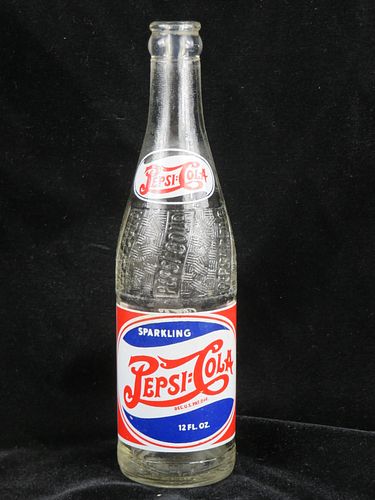 1958 Pepsi Cola (3-color) Knoxville Tennessee 12oz ACL Bottle 